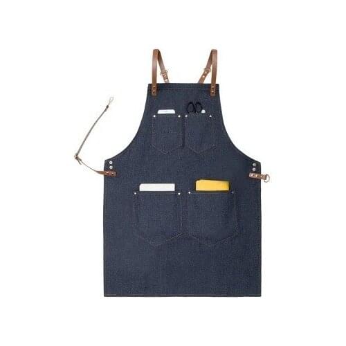Denim Apron Milk Tea Shop Barista Western Restaurant Baking Painting Work Clothes