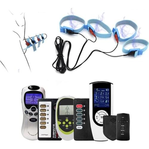 Electro Shock Penis Ring Penis Extender Enlargement Electrical Stimulation Conductive Fibers Cock Ring Sex Toys For Men