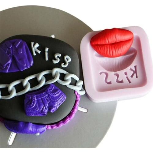 Hot Lip Kiss Soap Mold Fondant Cake Molds Soap Chocolate Mould For The Kitchen Baking H908
