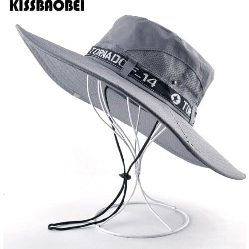 Men Fishing Bucket Hat Fisherman Summer Military Hats Unisex Wide Brim Outdoor Caps Men Military Tactical Sun Caps Boonie Gorra