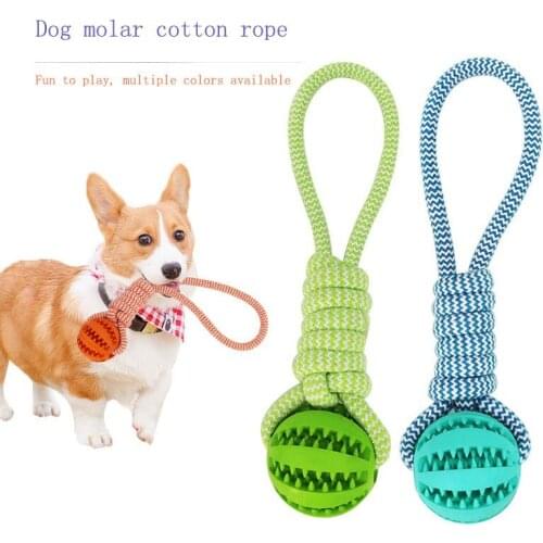 Cotton rope leaking ball, pet toy, dog toy, pet molar dog toy