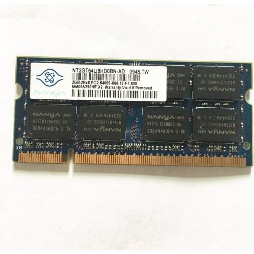 Nanya ddr2 2gb 800/667 ram 2GB 2RX8 PC2-6400S-666-13-F2. 800 DDR2 800MHz/667MHz 2GB Laptop memory
