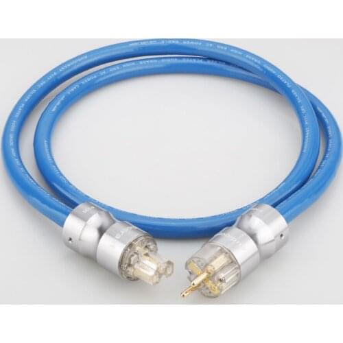 New P111 HIFI Power EMC Shield AC Power Cord Silver Plated Schuko Power Cord Cable EU/US Power Cables EU US Plug Power