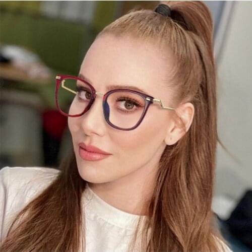 TR90 Anti Blue Light Optical Glasses Frames Spring Leg Women Fashion Computer Eyeglasses 50090