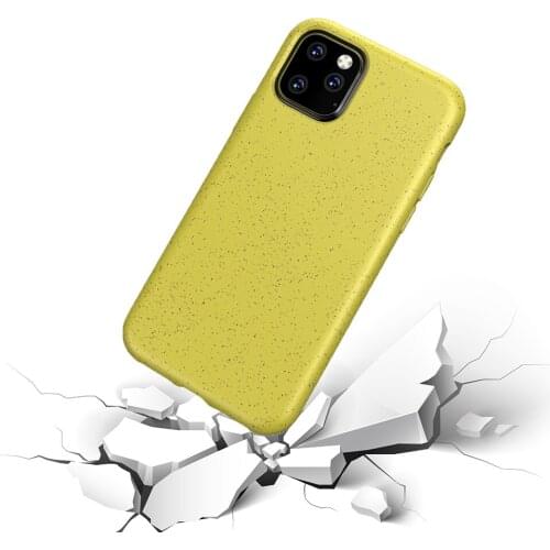 OEM/ODM/OBM Custom Eco Friendly Products Wheat Straw Fiber Hybrid Biodegradable Phone Case for iPhone 11 pro max