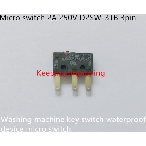 Original new 100% washing machine key switch waterproof device micro switch 2A 250V D2SW-3TB