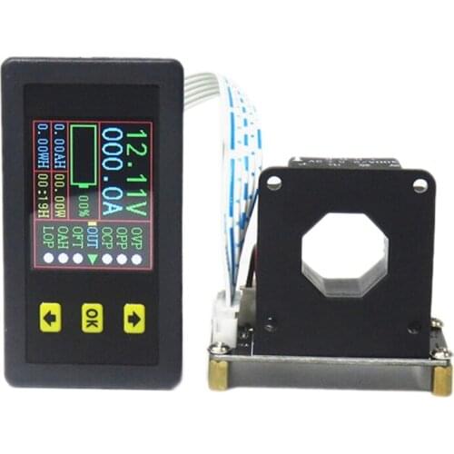 DC 90V 500A Digital Voltmeter Ammeter Voltage Current KWh Watt Meter 12V 24V 48V 72V Battery Capacity Power Monitoring