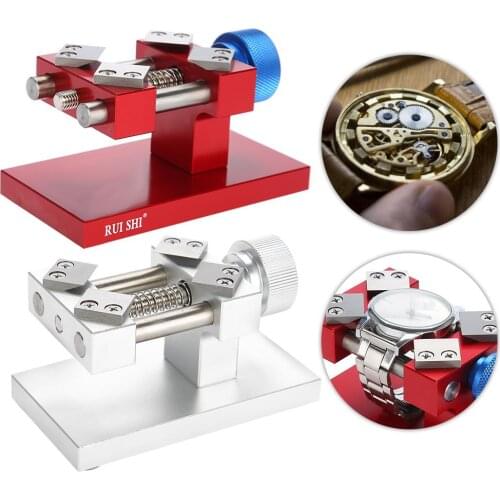 Professional Watch Bezel Removal Tool Workbench Back Case Opener Tool Watch Repair Tool for Watchmaker Watch Parts Red /Silver