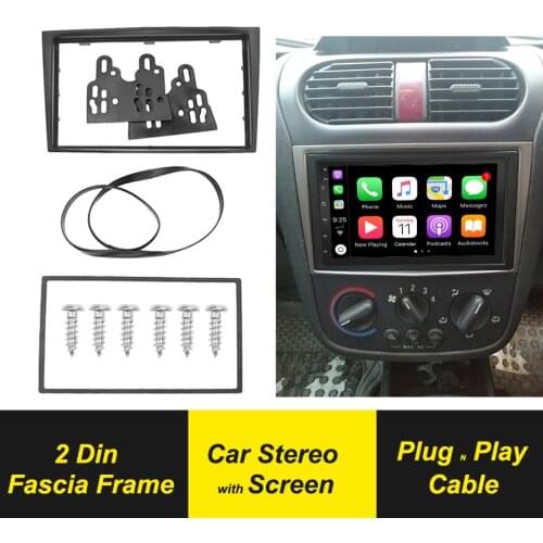 2 Din Fascia Car Radio DVD Panel Frame For Renault Trafic For Opel Vivaro 2015 Audio Android Player Stereo Panel GPS Navigation