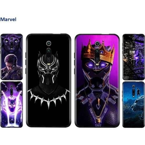 Silicone Cover Marvel Black Panther For Xiaomi Redmi 9 9T 9C 8 7 6 Pro 9AT 9A 8A 7A 6A S2 5 5A 4X Plus Phone Case