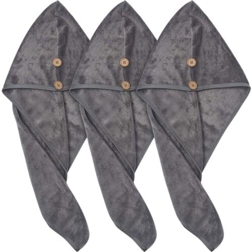 Sinland Microfiber Ultra Absorbent Twist Hair Turban Drying Towel Cap Hair Wrap Cap 10 Inch x 26 Inch 25cmx65cm 50 pieces Black