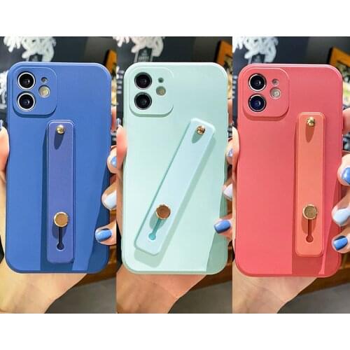 Fabulous Liquid Silicone Wrist Strap Phone Case For Samsung A51 A71 A12 A20 A30 A50 A31 Phone Holder For Samsung S21 S20 S10 M31