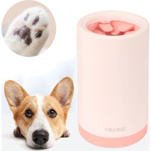 Dog Paw Cleaner Cup for Small Large Dogs Silicone Pets Washer Portable Outdoor Brush Bucket Feet Cleaning Dirty Paws Wash Tool
