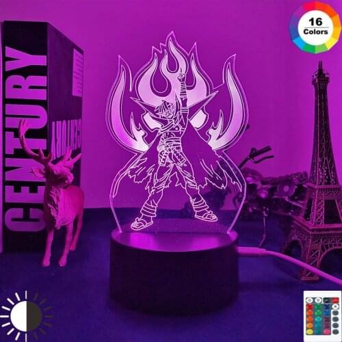 Anime Led Light Gurren Lagann Kamina Figure Nightlight for Bedroom Decor Nightlight Manga Birthday Gift Room Led Night Lamp 3d