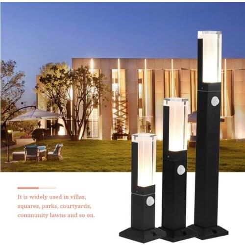 LED Bollard Lawn light for Landscape Garden Yard Square Outdoor Lighting Motion Sensor Road Path Decorative Lighting lawn lamp