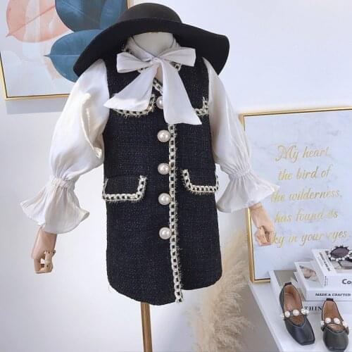 Teenster Vestidos Fall Girls Dress Fashion Korean Toddler Children Costume Knite Long Sleeve Princess Dress Baby Kids Outfits