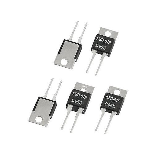 5 x 60C NC Temperature Switch Thermostat KSD-01F 250VAC/ 24VDC 1.5A