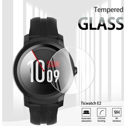 Tic watch E2 2.5D Tempered Glass Screen Protector For Ticwatch E2 Smart Watch Explosion-proof Anti-Scratch Transparent Film