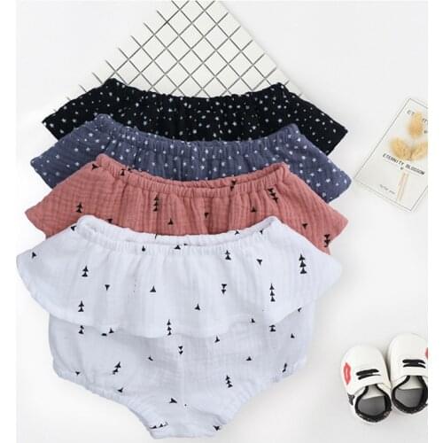 Summer Baby Girls Bloomers Newborn Diaper Cover Baby Girls Pants With Ruffles 12M-5T Cotton Girl Shorts Bottoms Toddler Panties