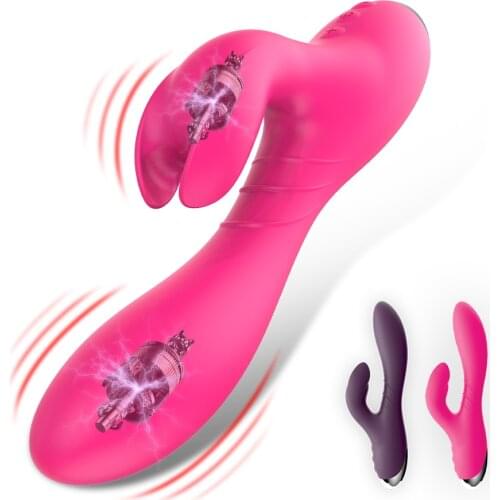G-spot vibrator 10 speed USB rechargeable powerful dildo rabbit vibrator female clitoris stimulation massage adult sex toy