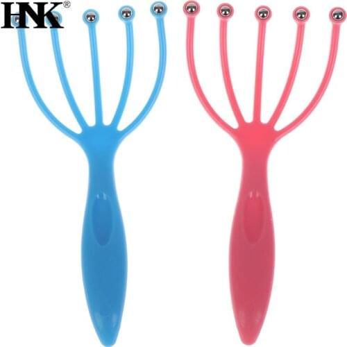 Head Massager Five Finger Ball Plastic Scalp Massager Relieve Pressure Itch Massager For SPA Hair Care