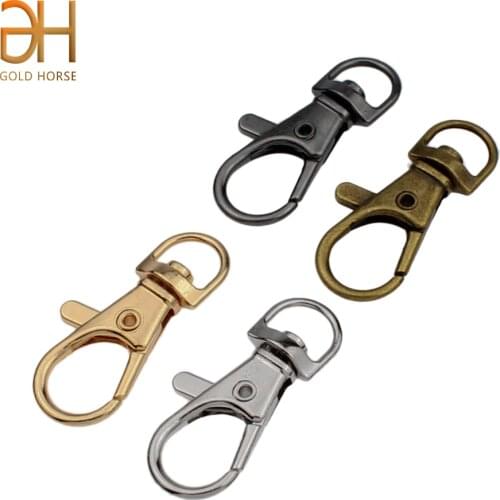 10pcs 3.6CM Bag Belt Strap Buckles Metal Carabiner Clasps Lobster Dog Collar Key Swivel Clips Snap Hook DIY Accessories