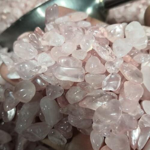 100g Pink Rose Quartz Crystal Gravel Natural Mineral Gem Feng Shui Witchcraft Crystals And Stones Healing Fish Bowl Decorations