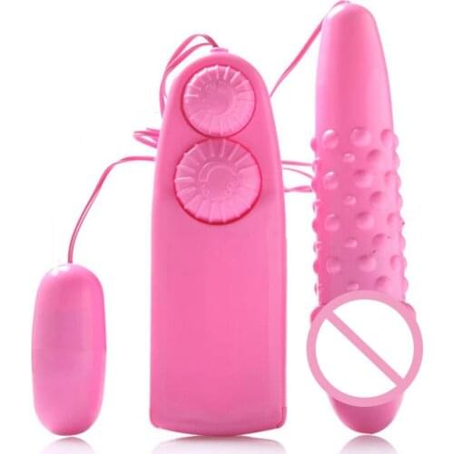 2 Eggs Vibrator remote control Clitoral G-Spot dotted dildo masturbation sex product Bullet triple vibrating Sex Toys for Women