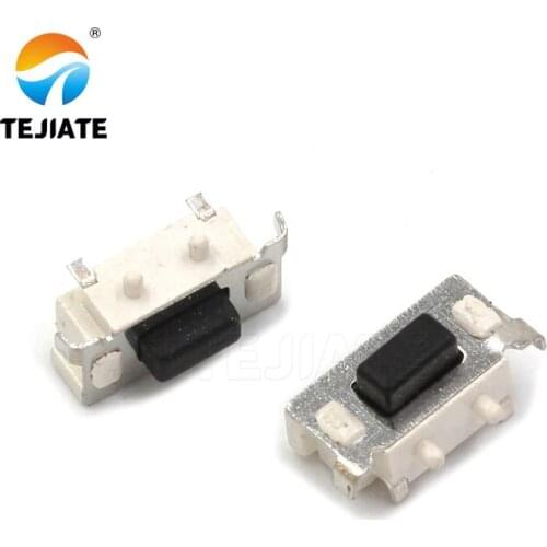 20PCS Paster-type 2 Legs Touch Key Microswitch Copper 2 Foot Side Press Button Switch 3*6*2.5/3.5MM Stretch Lid Green Product