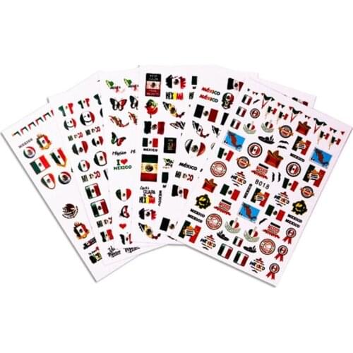 27RC 6/12pcs Fun Nail Art Stickers Nails Decals 3D Self-Adhesive Cartoon Elements Design Manicure Tips Decoration
