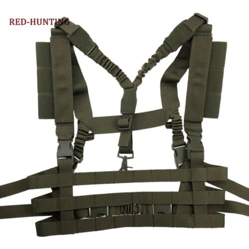 4 Colors Tactical Lightweight Hunting Webbing Molle Chest Waist Rig Strap Harness Vest Tactics Bellyband Belt For Suspenders