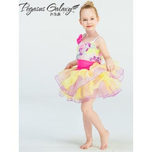 Girls Performance Ballet Tutu Dress Lady Lace Ballet Tutu Suit Kids Fashion Stage Performance Dancing Costume Dress B-6320