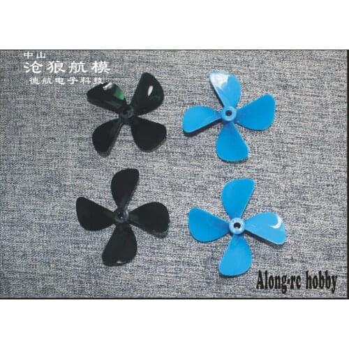 Free shipping 2 PAIR 59mm 4 blades Propeller BOAT 60 cw ccw Propeller RC boats part RC MODEL PART