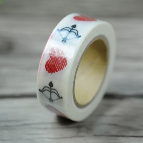 Free shipping Valentines day Washi Paper Masking Tape/The arrow of cupid and red heart