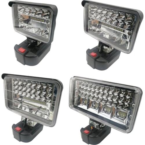 For Makita Cordless LED Spotlight 18V 3/4/5/7inch LED Working Light Lamp Li-ion Battery Supply USB Outdoor Emergency Lighting