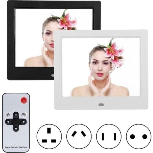 8 Inch LED Digital Photo Frame Electronic Album 1024*768 Picture Frame with Remote Control Music and Video Playing Alarm Clock