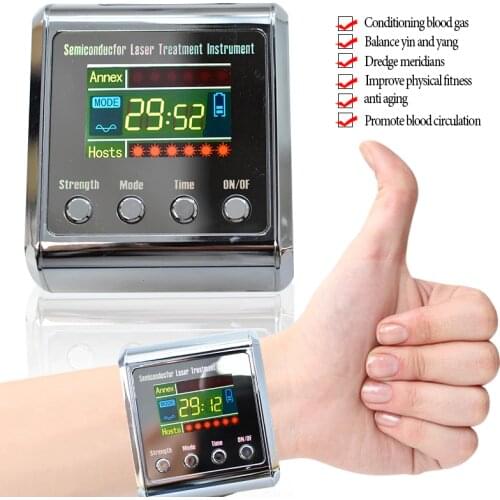 Digital 650nm laser Physiotherapy Wrist Apparatus LLLT To Treat cholesterol hypertension cerebral diabetes rhinitis thrombosis