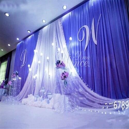 Hot Sale stage background Wedding Backdrop Curtain Beautiful Decorations 6m*3m Background Scene Party Supplies 122