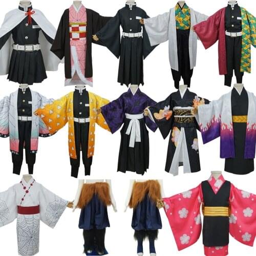 Kids / Adult Size Demon Slayer:Kimetsu No Yaiba Kimono Cosplay Costume