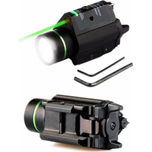 Laser Sight Laser Flashlight Red Green Laser + Super Manual Electric Dual-Use Type Aiming Multi Tap Position M6 Tactical