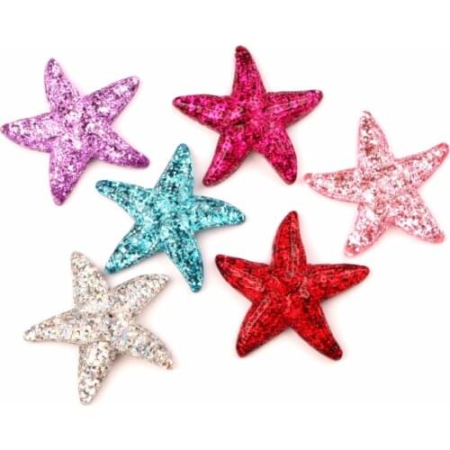 LF 10Pcs Resin Bling Starfish Decoration Crafts Flatback Cabochon Embellishments For Scrapbooking Kawaii Cute Diy Accessories