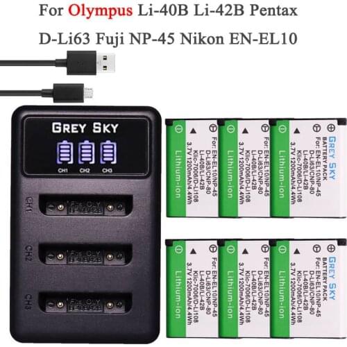 Li-40B Li-42B Li 40B 42B Li40B Rechargeable Camera Battery for Olympus Li-42B Pentax D-Li63 Fuji NP-45 Nikon EN-EL10