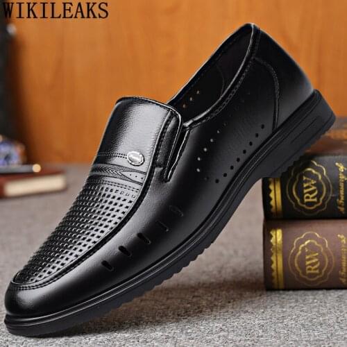Designer Casual Business Shoes Men Black Mens Slip on Shoes Luxury Summer Men Dress Shoes Loafers Zapatos Hombre Chaussure Homme