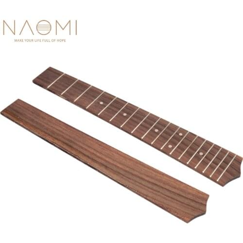 NAOMI Ukulele Fretboard 26 Inch Tenor Ukulele Hawaii Guitar Wood Fretboard Fingerboard 18 Frets Guitar Parts Accessories New DIY