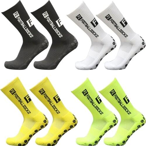 FS Football Socks Round Silicone Suction Cup Grip Anti Slip Soccer Socks Sports Men Women Baseball Rugby Training Socks