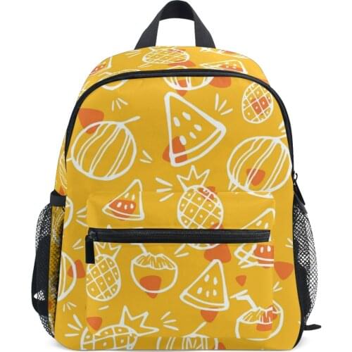 New Kids School Bags For Boys Children Primary School Little Bee Print Orthopedic Anti-Lost Cute Kindergarten Cartoon MIni Bag