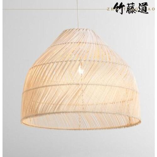Chinese Style Handmake Rattan Pendant Light Vintage Hanging Lamps Loft Living Room Dining Room Home Decor Bar Restaurant Lights