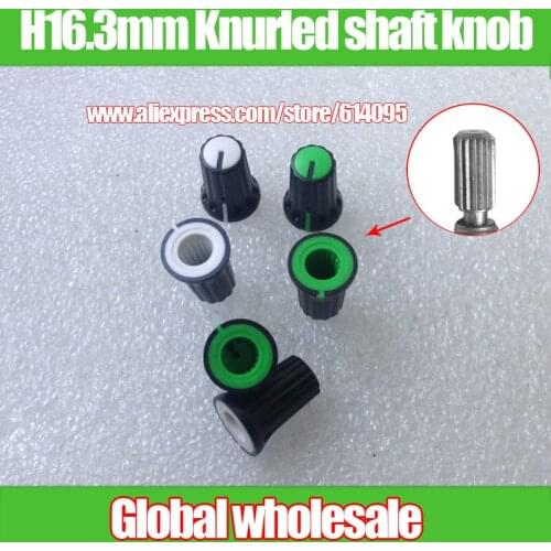 60pcs audio volume switch adjustment small knob / 148 flower axis knob H16.3mm*W11.8mm hole 6mm / knurling axis rotary