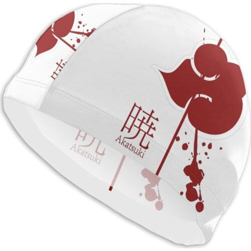 Mens Japanese Anime Swim Cap Akatsuki (16) Bath Cap Swimwear For Swimming Pool