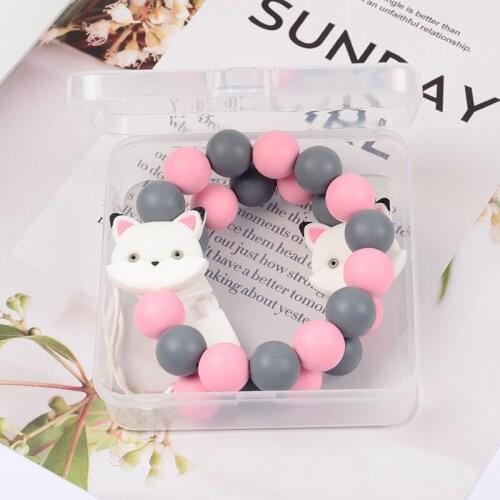 2Pcs Baby Personalize Silicone Pacifier Chain/Clip Baby Chew Teether Toys Dummy Clip Nipple Holder Food Grade Safe Nipple Chain